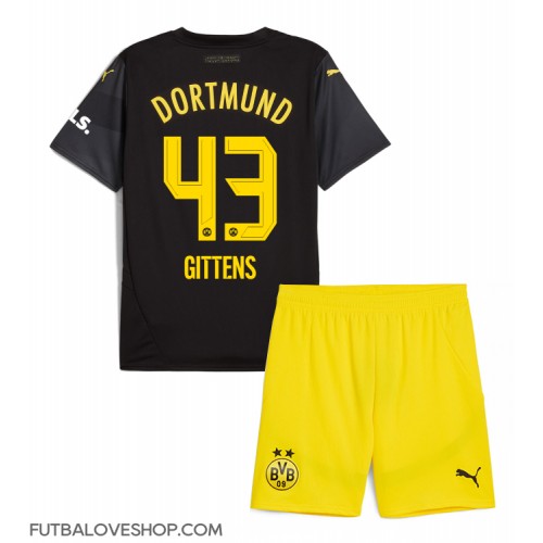 Dres Borussia Dortmund Jamie Bynoe-Gittens #43 Preč pre deti 2024-25 Krátky Rukáv (+ trenírky)